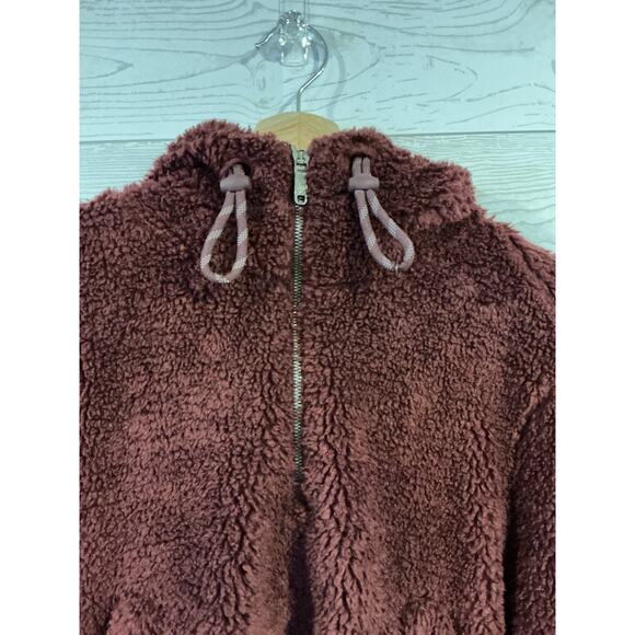 Lululemon JKW18 Sherpa  Fleece 1/2 Zip Red Merlot Size 6 - Picture 2 of 4